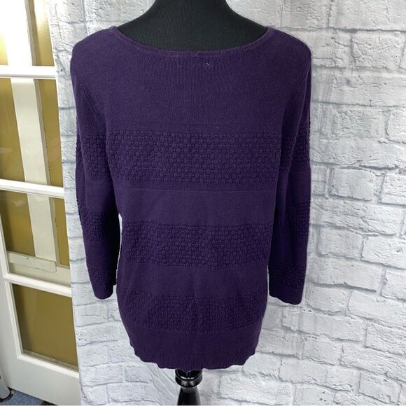 Croft & barrow scoopneck Longsleeve textured sweater sz L women - Picture 9 of 10
